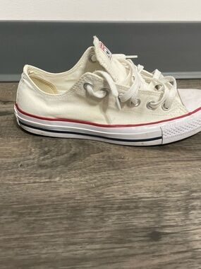 Classic Low-Top Canvas Sneakers in Off-White